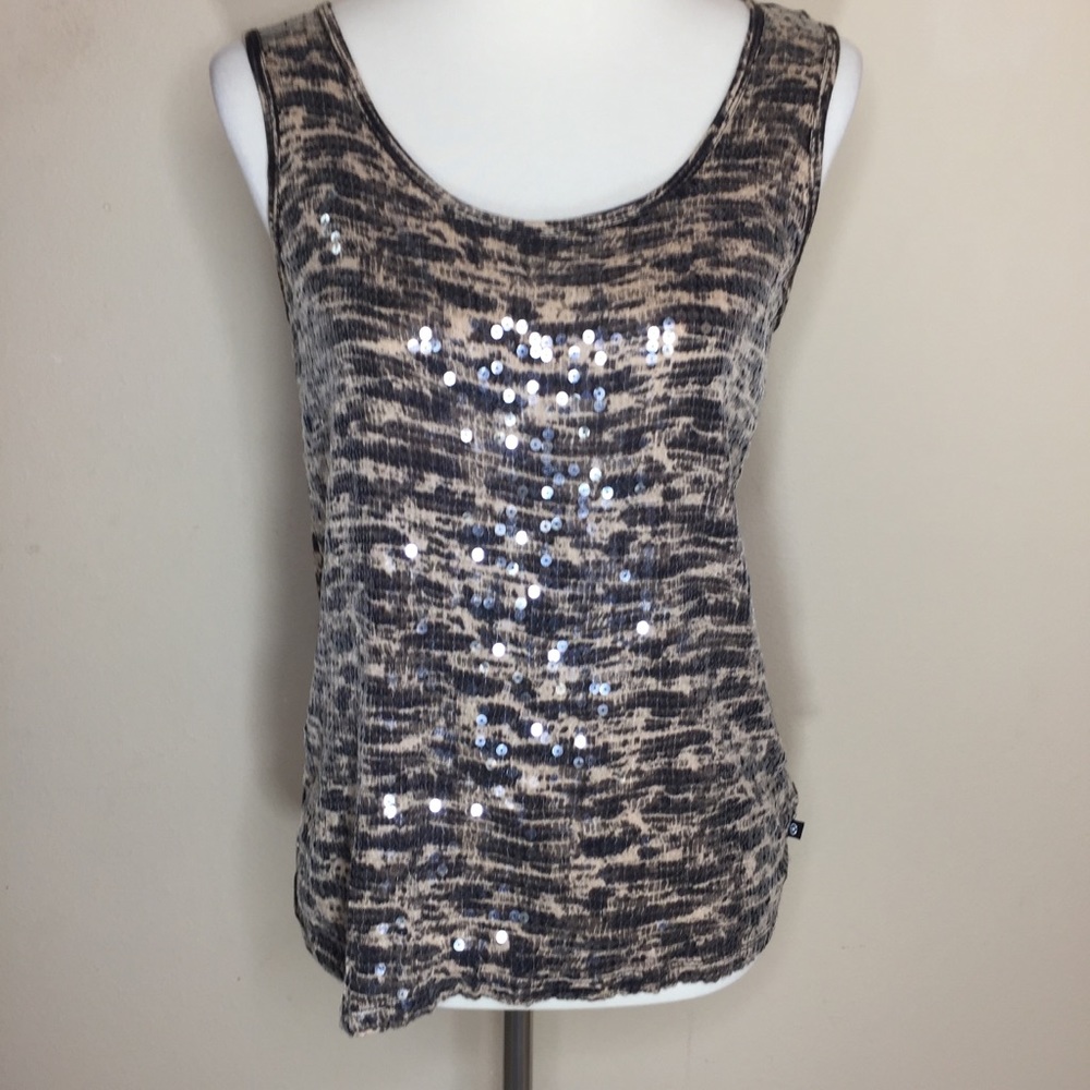 Michael Michael Kors Animal Print Sequined Tank M